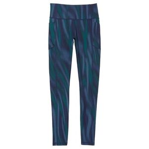 Essential High-Rise Pocket Leggings navy patterned size medium short